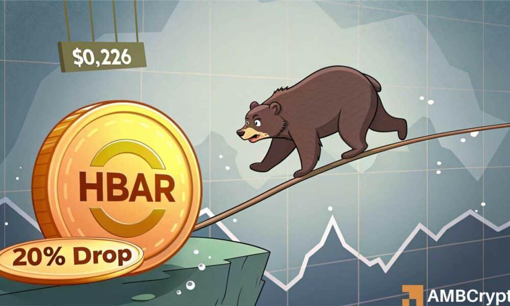 常春藤贸易商，请做好迎接 HBAR 价格下跌 20% 的准备，前提是……