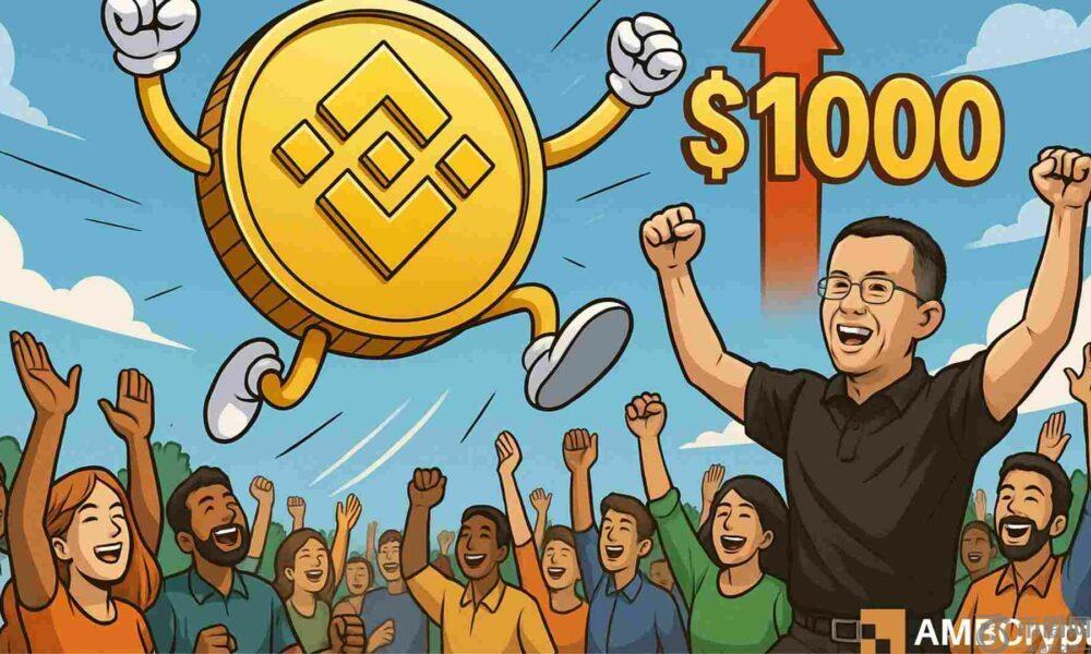 “真正的社区努力”——BNB 价格创下 1000 美元新高