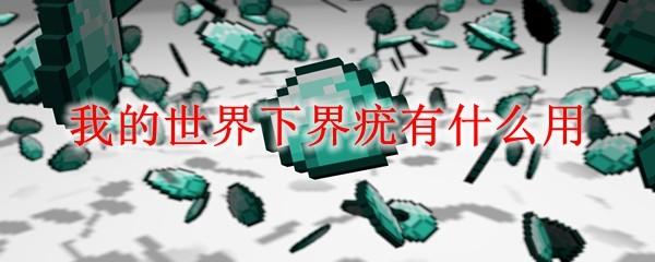 我的世界下界疣有什么用2025