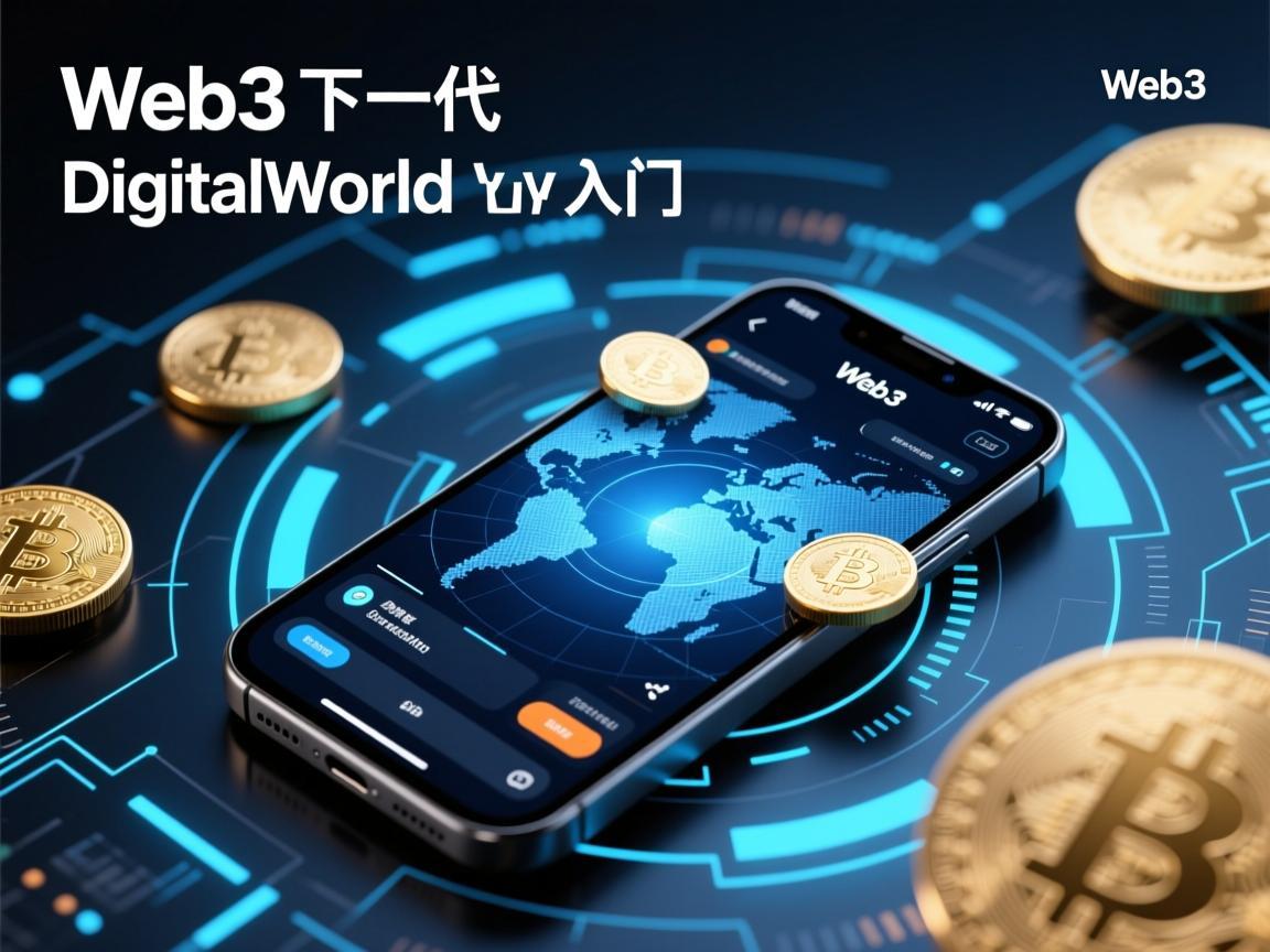 Web3手机广告图片，构建下一代数字世界的视觉入口