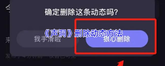 声洞 删除动态方法