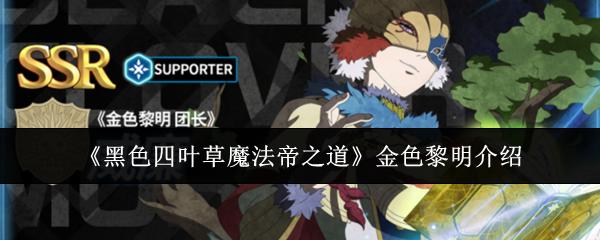 黑色四叶草魔法帝之道 金色黎明介绍