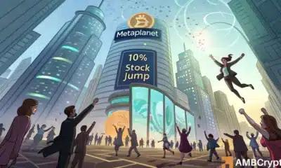 Metaplanet股价飙升25%，此前该公司公布了5亿美元的股票回购计划。
