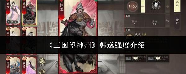 三国望神州 韩遂强度介绍