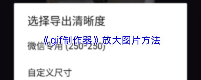gif制作器 放大图片方法