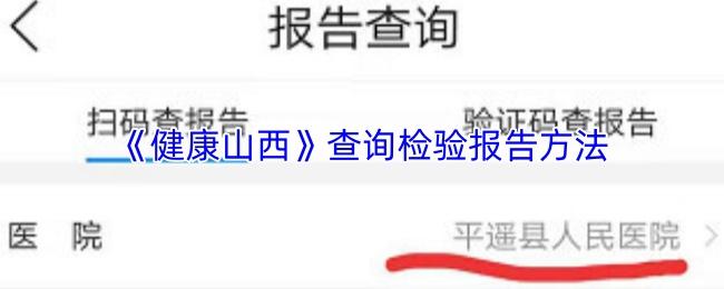 健康山西 查询检验报告方法
