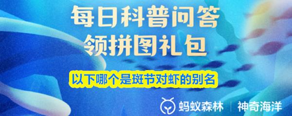 以下哪个是斑节对虾的别名