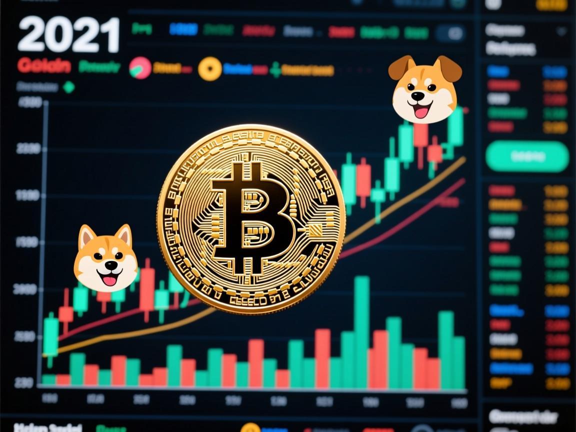 2021年狗狗币行情图，一场迷因狂欢与资本狂潮的合奏