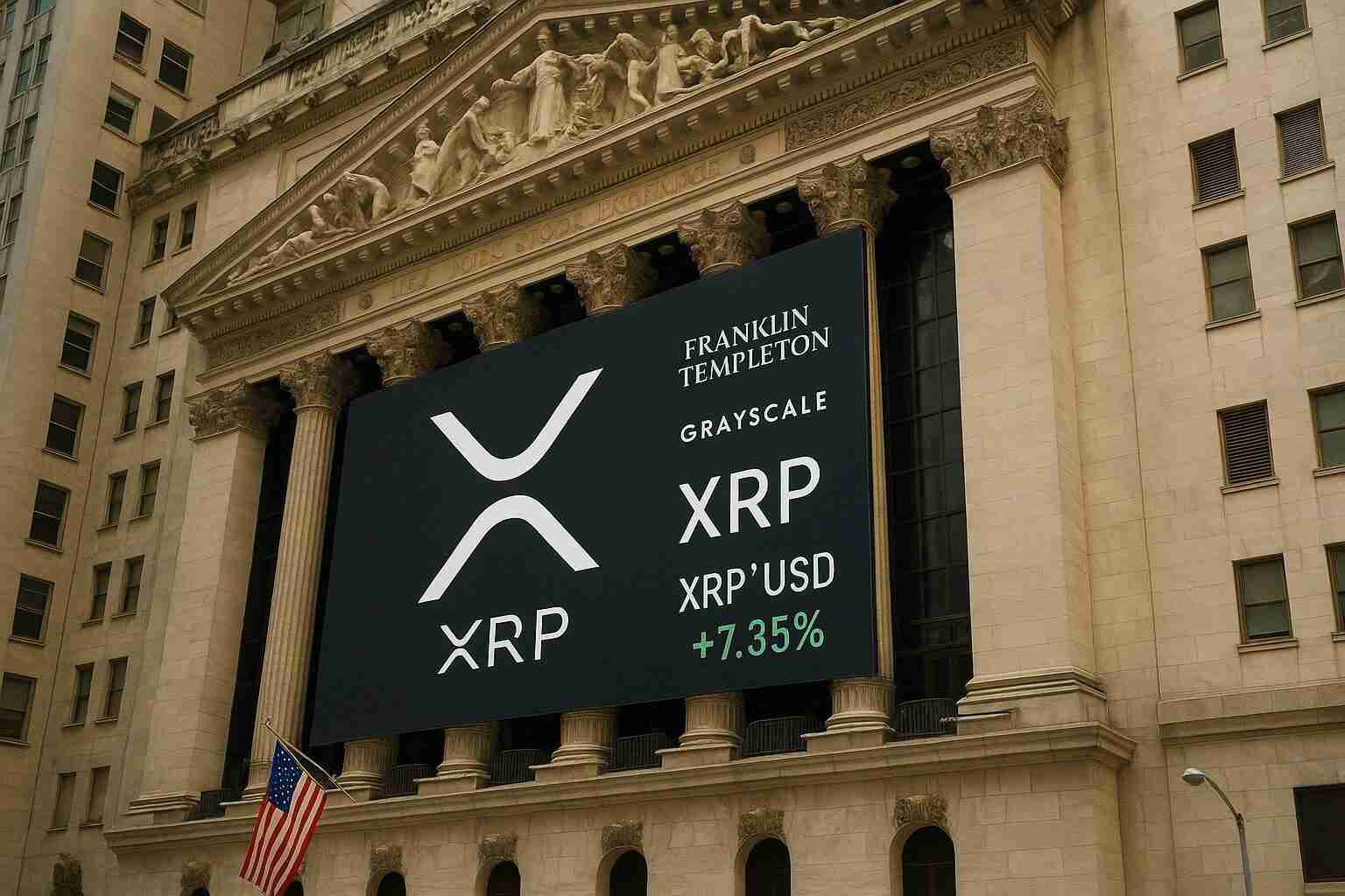 纽约证券交易所上线了富兰克林邓普顿和灰度公司推出的全新现货 XRP ETF。