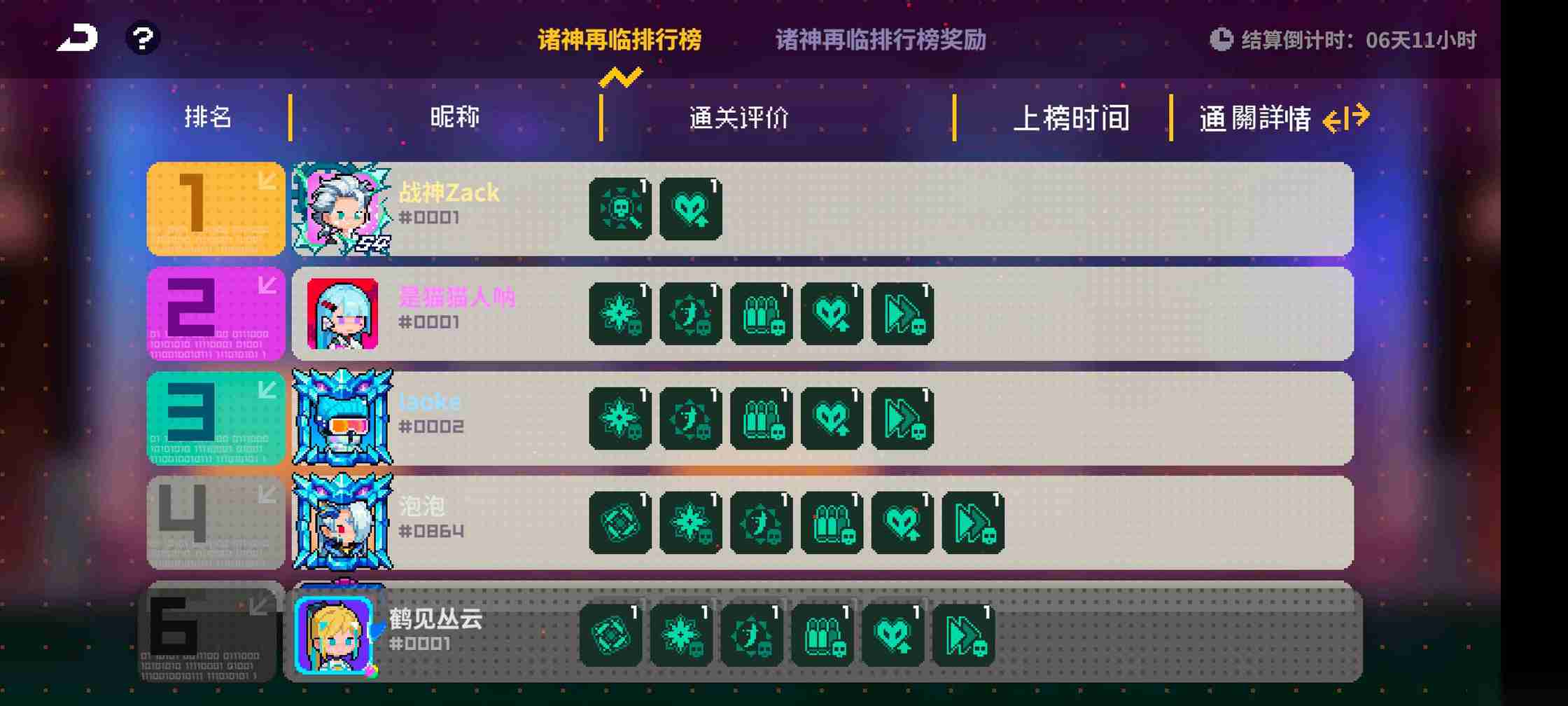霓虹深渊 无限 诸神冲榜 诸神通关/百层冲榜攻略