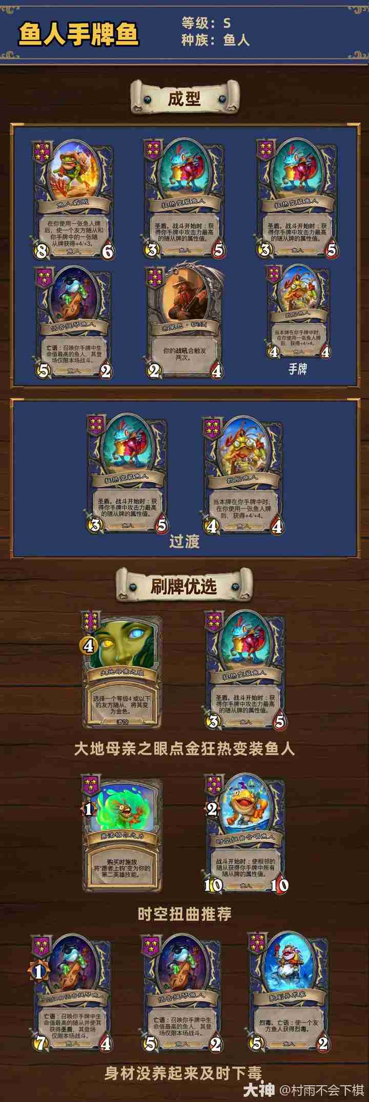 炉石传说34.2酒馆战棋鱼人手牌鱼玩法攻略