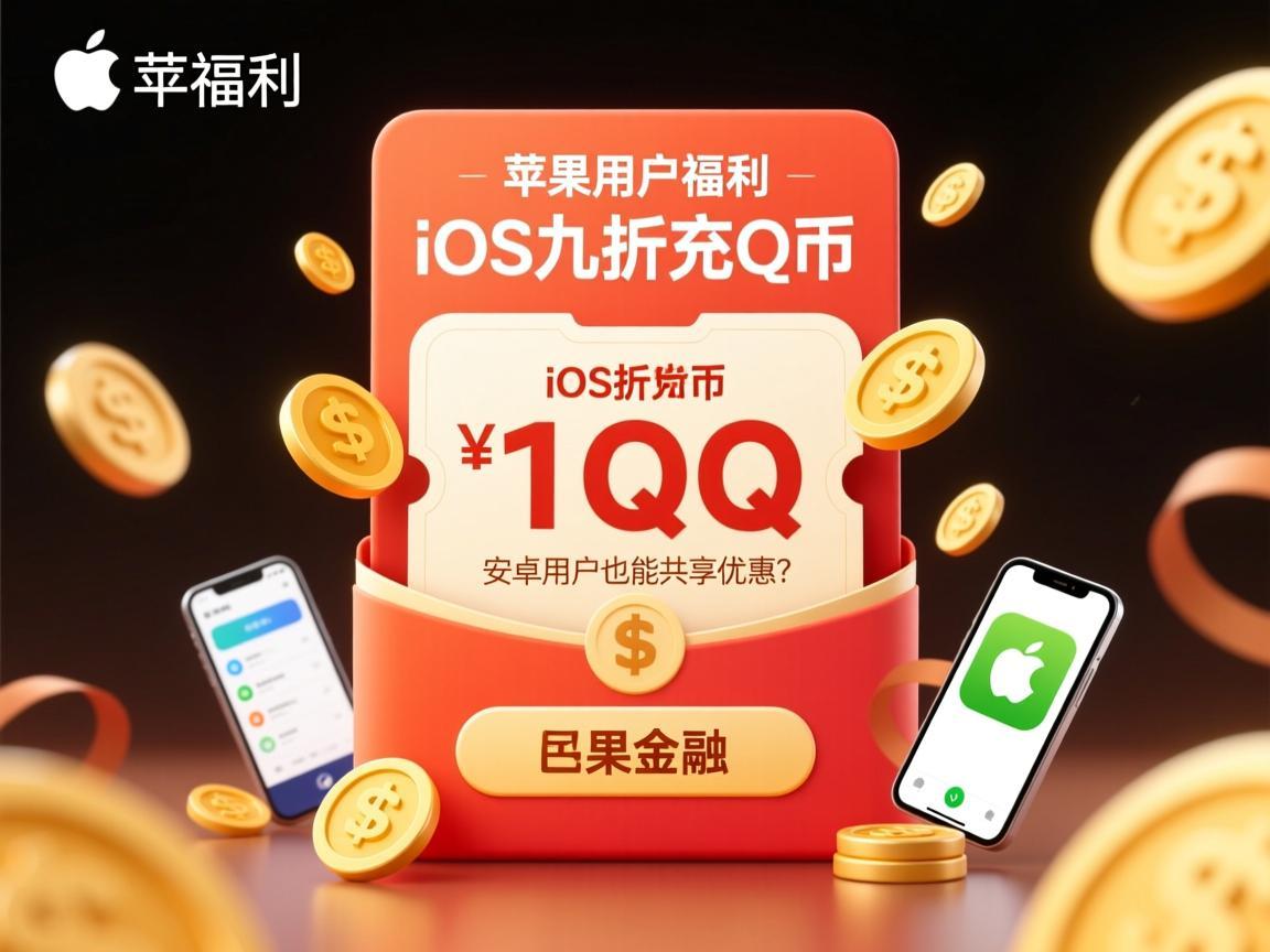 苹果用户福利，iOS九折充Q币，安卓用户也能共享优惠