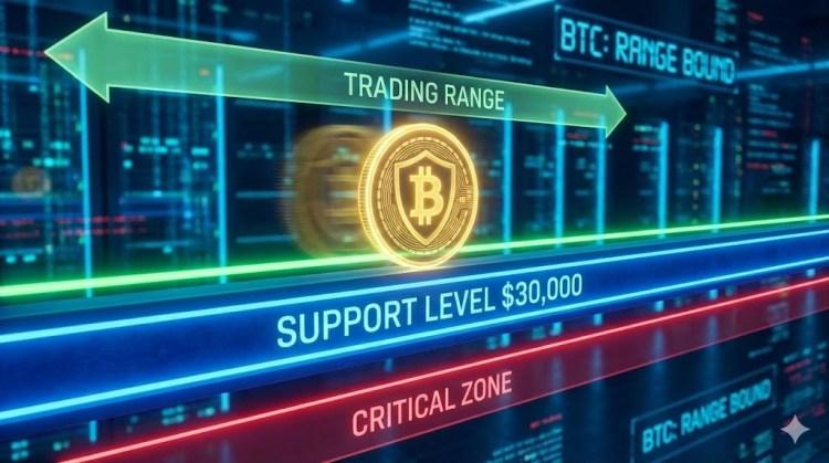 比特币价格持续坚守支撑位上方，预示着更大幅度的波动即将到来。