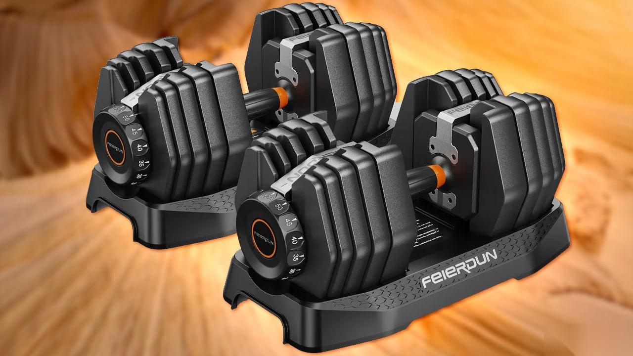 只需 115 美元即可购得 FED Fitness 52.5 磅可调节哑铃 价格比 Bowflex SelectTech 低得多