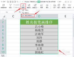 WPS文字如何按笔画排序