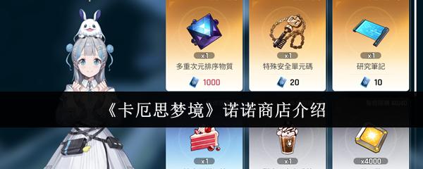 卡厄思梦境 诺诺商店介绍