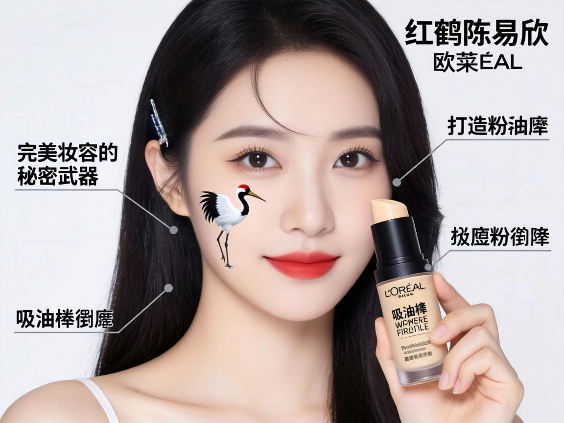 红鹤陈易欣欧莱雅吸油棒粉底液，打造完美妆容的秘密武器