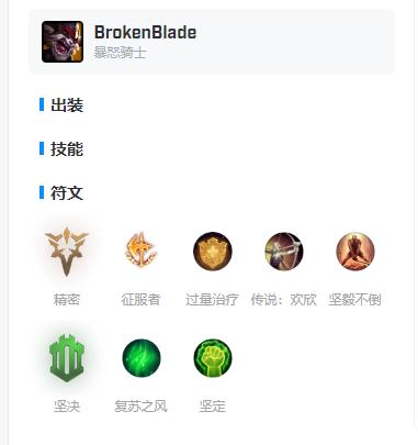 LOLG2BrokenBlade克烈天赋出装一览
