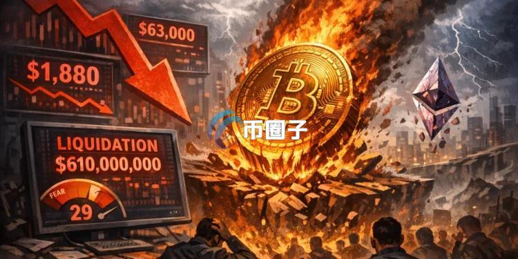 美股收盘涨跌互现！加密货币进一步下探：比特币回档至6.3万美元、以太坊跌破1880