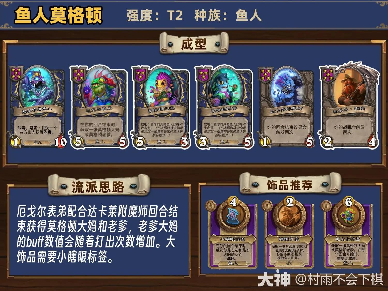 炉石传说酒馆战棋S14鱼人莫格顿阵容推荐