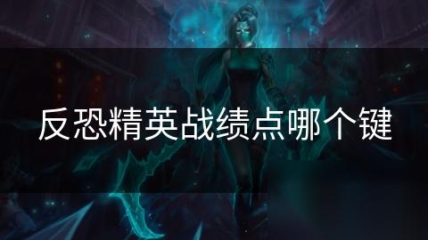 反恐精英战绩点哪个键